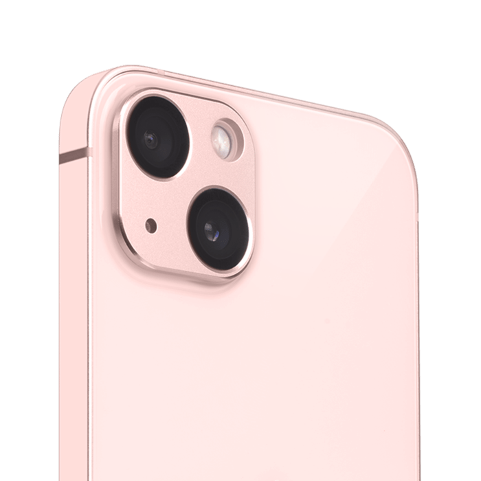 Metallic Alloy Camera Lens Protector for Apple iPhone 13/13 mini, Rhodium Pink