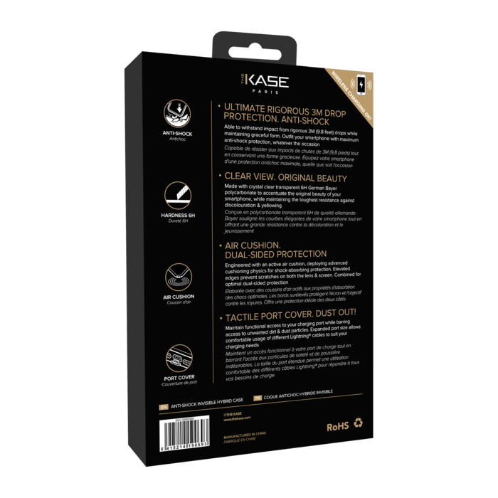 Coque Antichoc hybride invisible for Apple iPhone 12 mini, Transparente