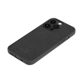 Coque en Su&egrave;de Alcantara pour Apple iPhone 13 Pro, Minuit Noir