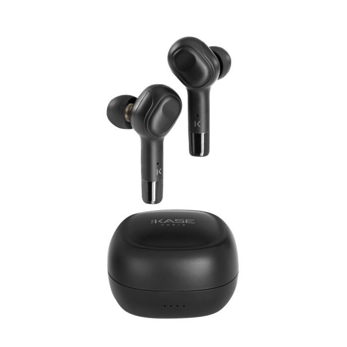 &Eacute;couteurs sans fil Sonik Pro intra-auriculaires avec bo&icirc;tier de chargement, Noir onyx