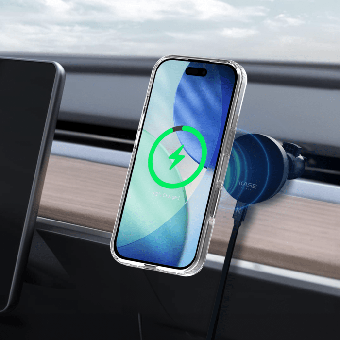 Coque antibact&eacute;rienne antichoc magn&eacute;tique invisible Fabriqu&eacute; Avec du 75% Plastique Recycl&eacute; pour Apple iPhone 17 Pro, Transparente