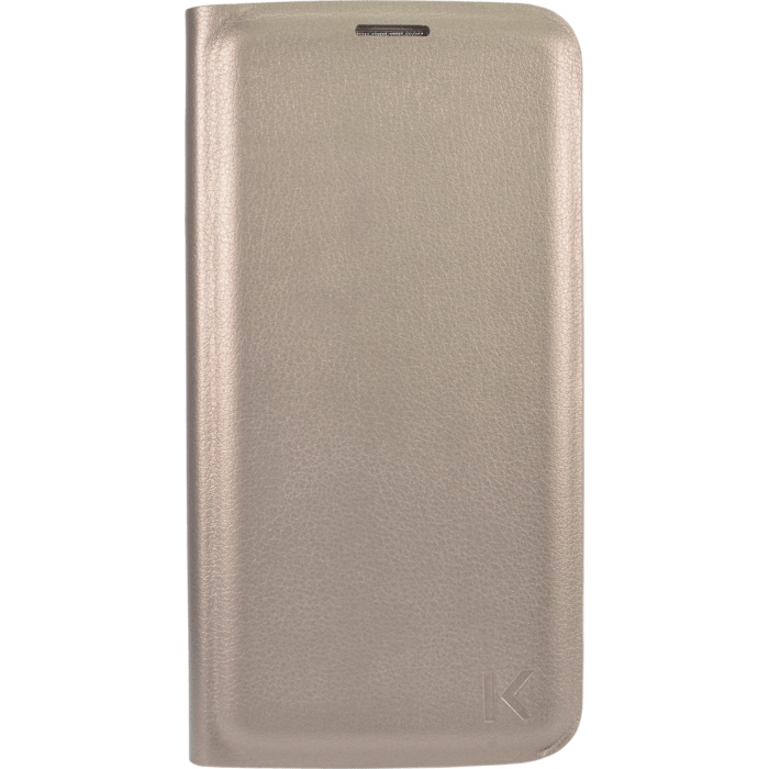 Etui &agrave; clapet pour Samsung Galaxy S6, Or Stellaire