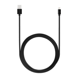 C&acirc;ble Lightning certifi&eacute; MFi Apple Charge Speed 3A charge/ sync (2M), Noir de jais