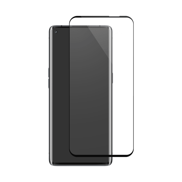 Protection d'&eacute;cran en verre tremp&eacute; Bord &agrave; Bord Incurv&eacute; pour OPPO Find X2/X2 Pro, Noir