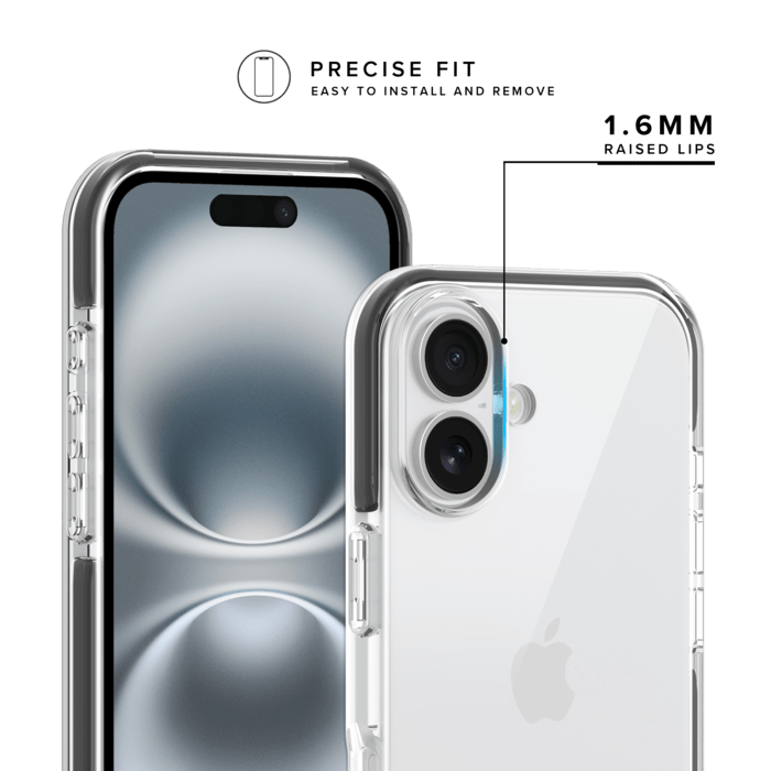 Coque Sport mesh pour 60% de plastique recycl&eacute; Apple iPhone 16, Noir