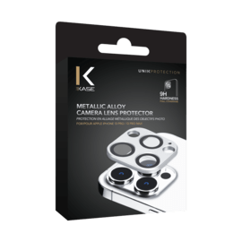 Protection en alliage métallique des objectifs photo pour Apple iPhone 13 Pro/13 Pro Max, Argent Sidéral