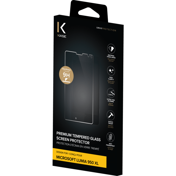 Protection d'&eacute;cran premium en verre tremp&eacute; pour Microsoft Lumia 950XL, Transparent