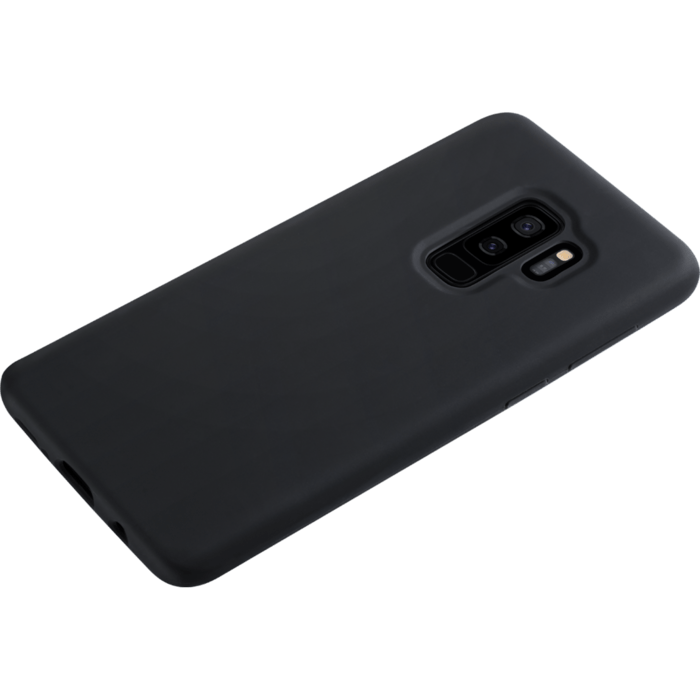 Coque en Gel de Silicone Doux pour Samsung Galaxy S9, Noir satin