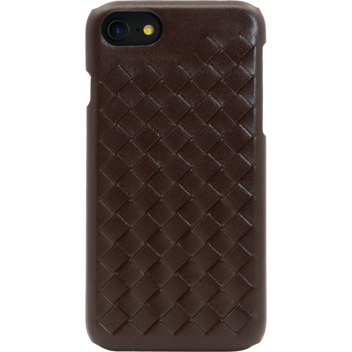 Treccia Genuine Leather Case for Apple iPhone 6/6s/7/8/SE 2020, Chestnut Brown