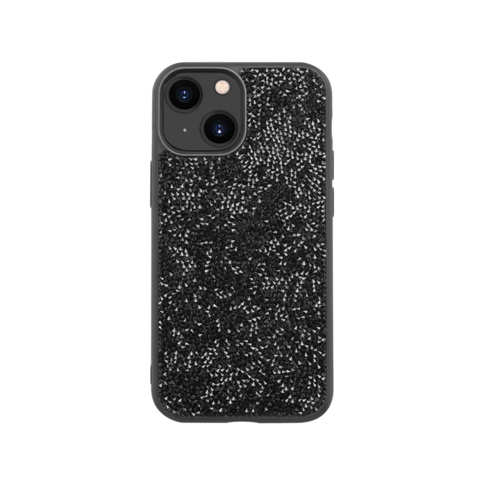 Coque Bling Strass pour Apple iPhone 13 mini, Noir Minuit
