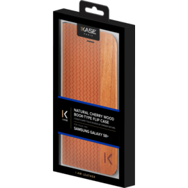 Coque Clapet pour Samsung Galaxy S8+, Marron & Bois De Cerisier Naturel