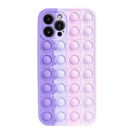 Coque Popping Bubble pour Apple iPhone 12 Pro Max, Bleu Vert
