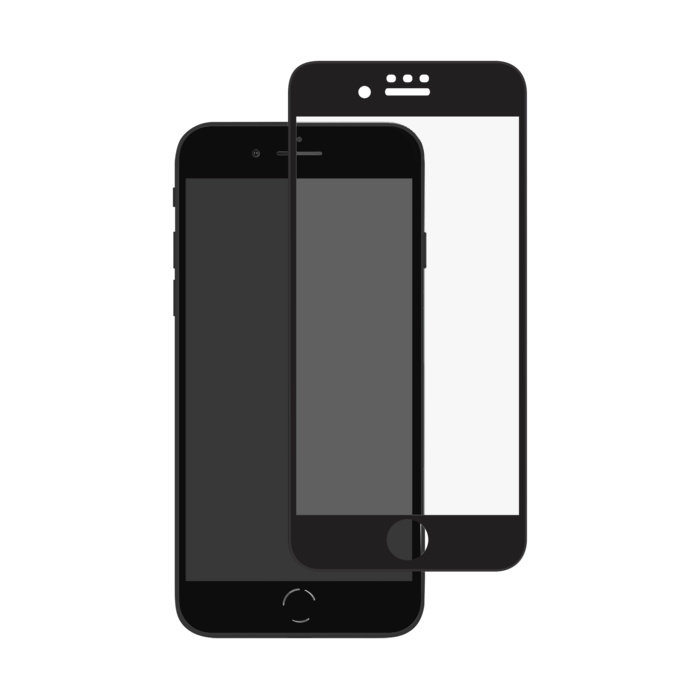 Protection d'&eacute;cran en verre tremp&eacute; Bord &agrave; Bord Incurv&eacute; pour Apple iPhone SE 2022, Noir