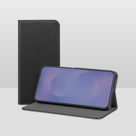 Coque clapet folio avec fente pour cartes & support pour Samsung Galaxy S25 Edge 5G, Noir