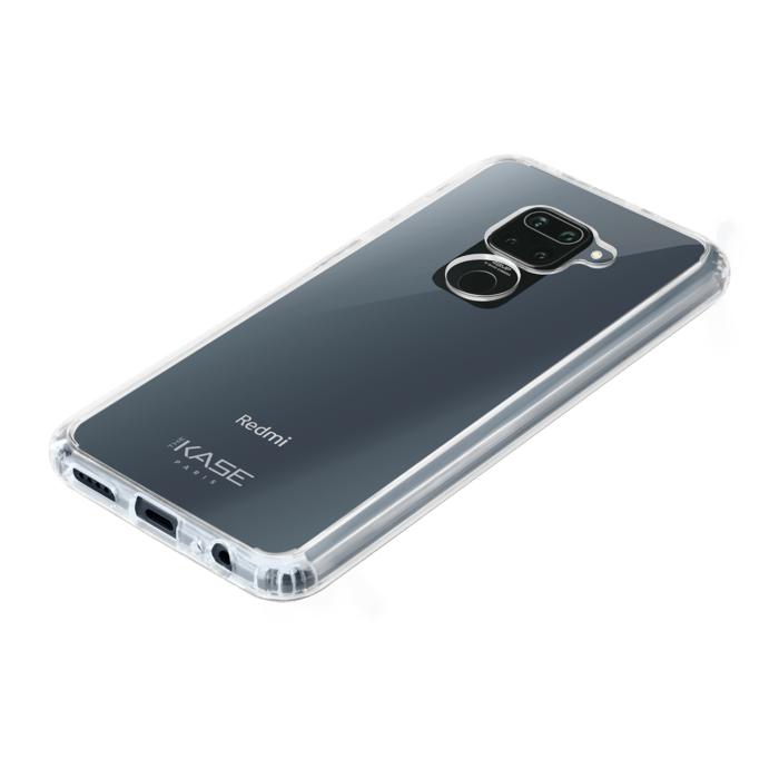Coque hybride invisible pour Xiaomi Redmi Note 9, Transparente