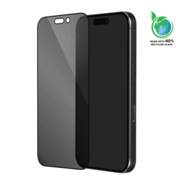 Protection d'écran Privée en verre trempé (60% verre trempé recyclé) pour Apple iPhone 16 Pro Max, Noir