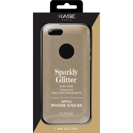 Sparkly Glitter Slim Case for Apple iPhone 5/5s/SE, Gold