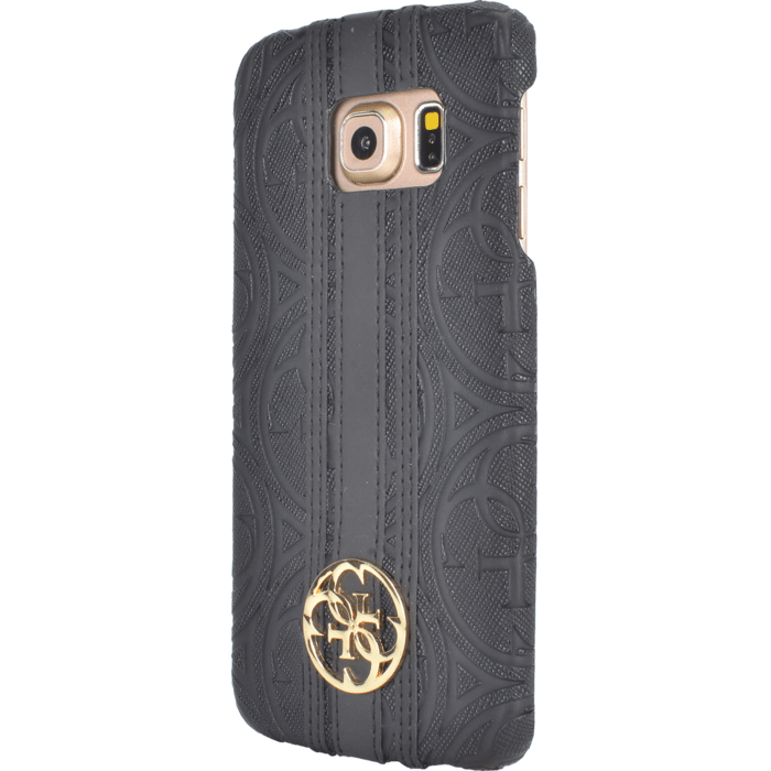 Guess Heritage Coque pour Samsung Galaxy S6 Edge, Noir