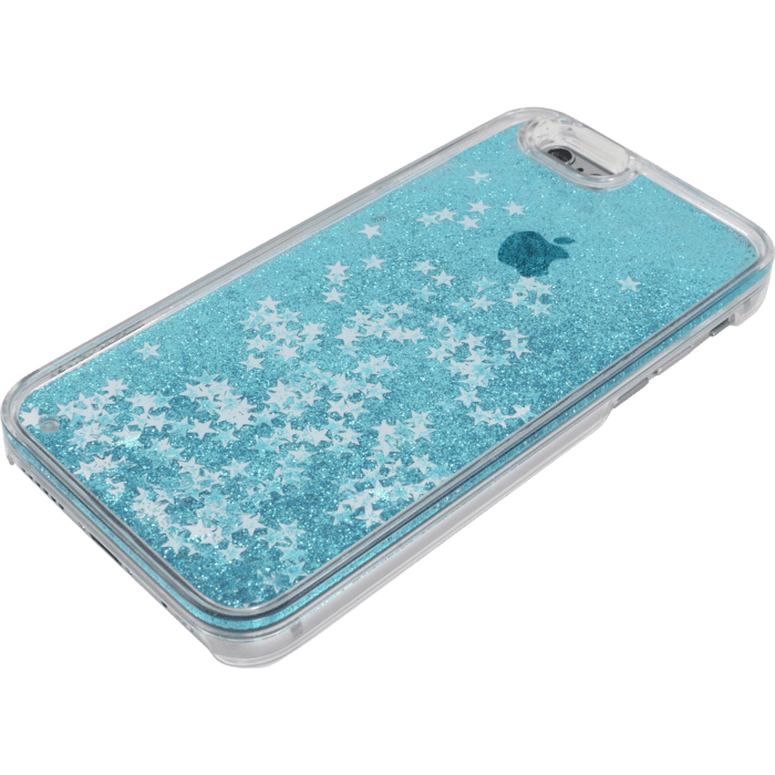 Bling Bling Coque Pailletée pour Apple iPhone 6, Bleu Neige