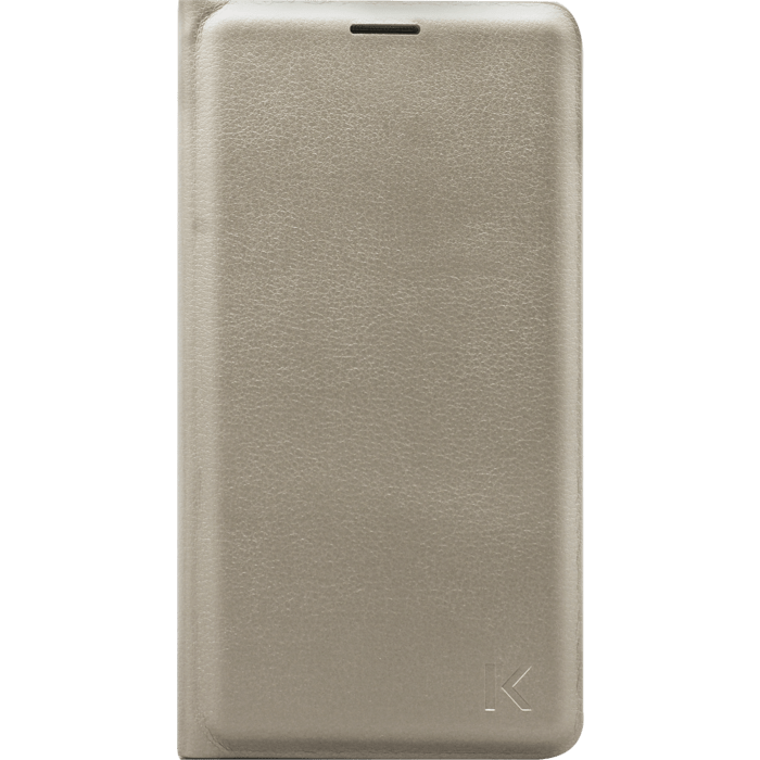 Etui &agrave; clapet pour Samsung Galaxy S6 Edge Plus, Or