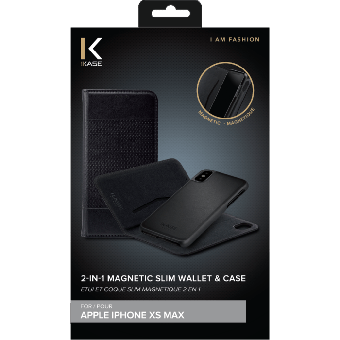 2-in-1 GEN 2.0 Magnetic Slim Wallet & Case for Apple iPhone XS Max, Black