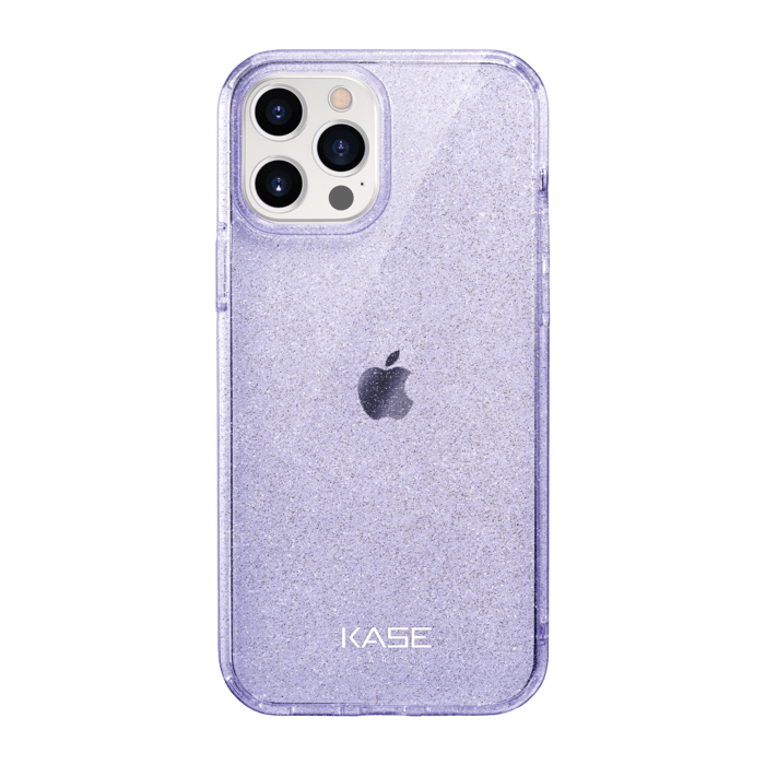 Coque hybride &eacute;tincelante invisible pour iPhone Apple 12/12 Pro, Violet