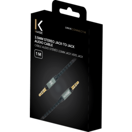 Câble Audio Stereo 3.5mm Jack vers Jack, Argent