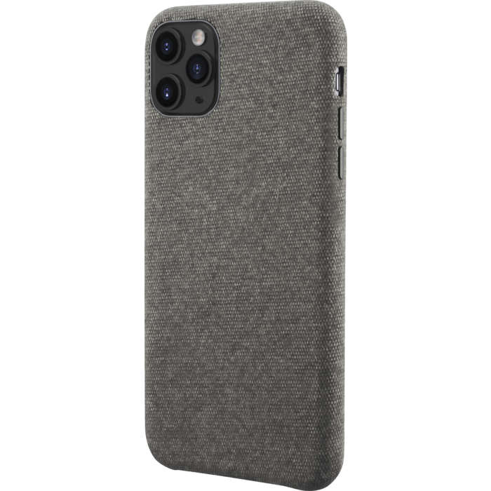 Coque en tissu pour Apple iphone 11 Pro Max, gris clair