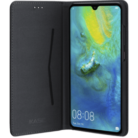 Coque clapet folio avec fente pour cartes & support pour Huawei Mate 20, Noir