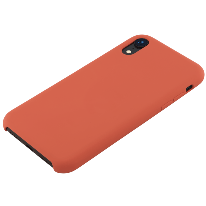 Custodia in silicone morbida per Apple iPhone XR, arancione piccante