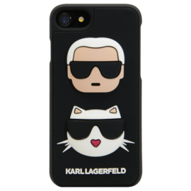 Karl Lagerfeld & Choupette Coque 3D pour Apple iPhone 6/6s/7/8, Noir