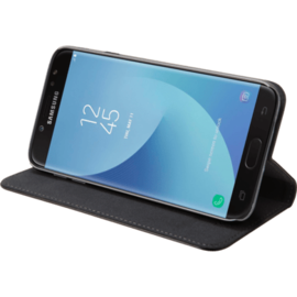 Coque clapet folio avec fente pour cartes & support pour Samsung Galaxy J7 (2017), Noir (UE / Asie ver - J730F / DS et J730FM / DS)