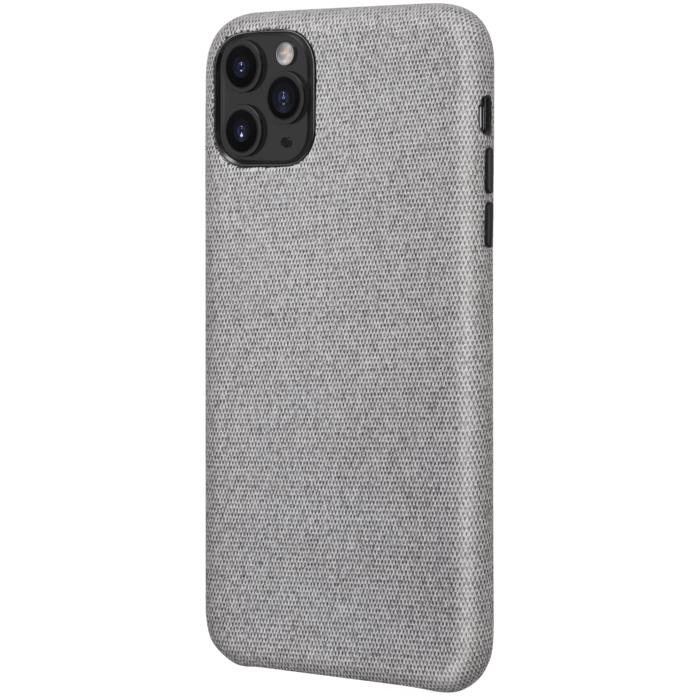 Coque en tissu pour Apple iPhone 11 Pro Max, Gris Sabre