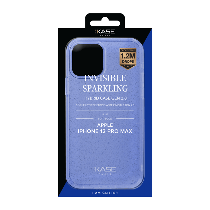 Coque hybride étincelante invisible GEN 2.0 pour Apple iPhone 12 Pro Max, Bleu