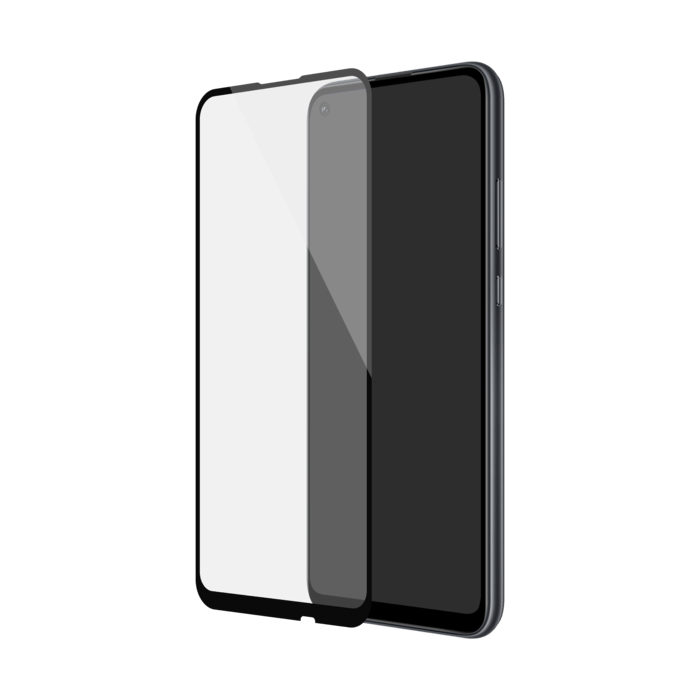 Protection d'écran en verre trempé (100% de surface couverte) pour Huawei P40 lite E, Noir