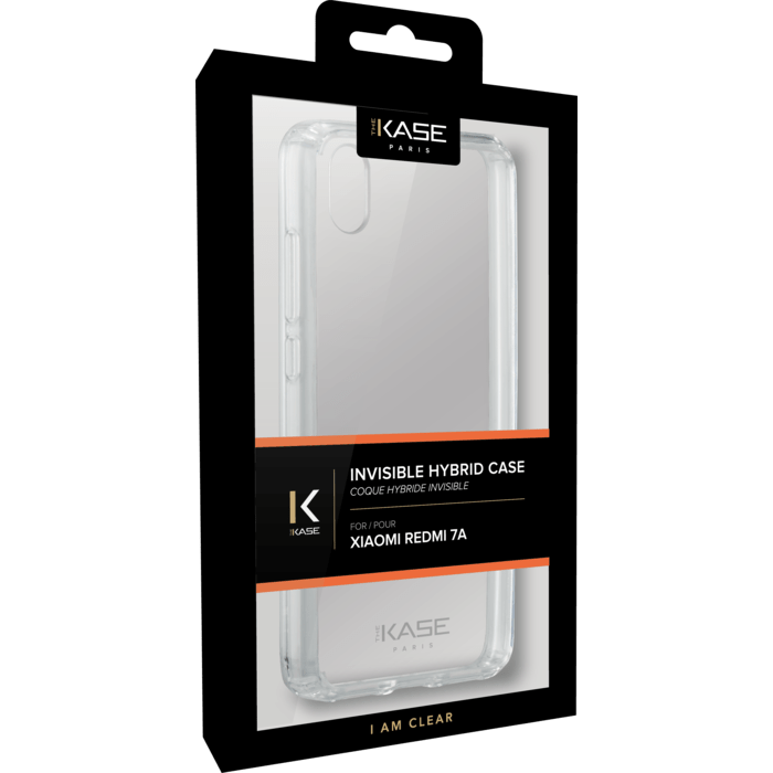 Coque hybride invisible pour Xiaomi Redmi 7A, Transparent