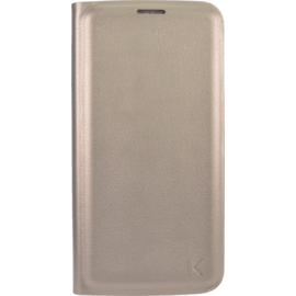 Etui &agrave; clapet pour Samsung Galaxy S6, Or Stellaire