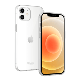 Coque antibact&eacute;rienne hybride invisible pour iPhone 12 mini, Transparente