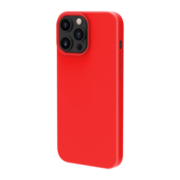 Coque antichoc en gel de silicone doux pour Apple iPhone 13 Pro Max, Rouge Ardent