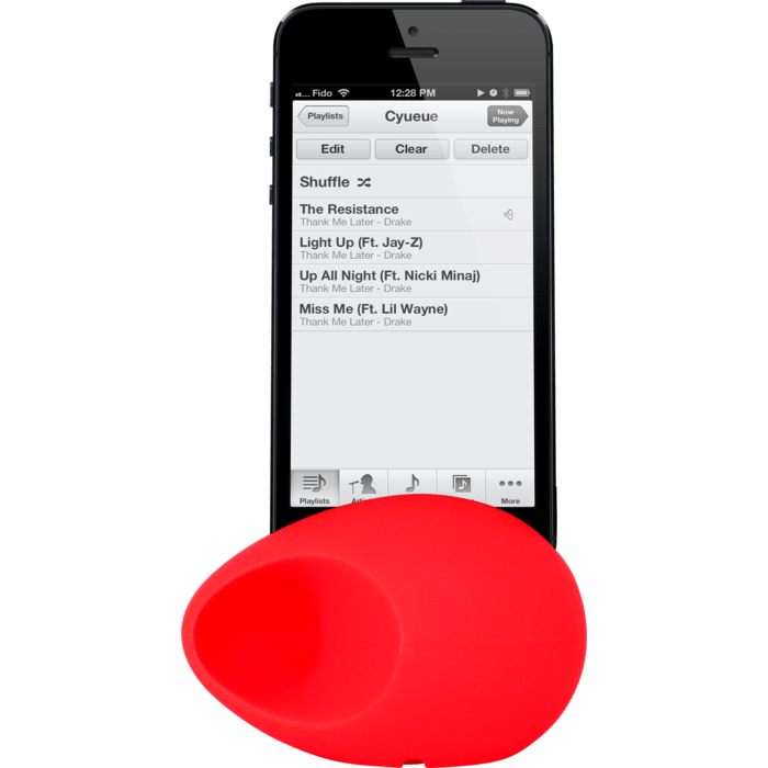 Oeuf Amplificateur de son pour Apple iPhone 6/6s/7/8/SE 2020, Rouge