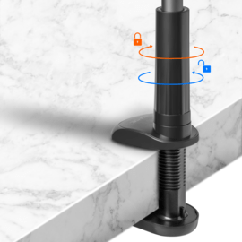 Support col de cygne pour tablette et smartphone (1,2 m), gris métallique