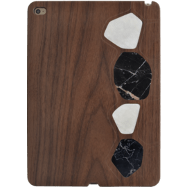 Naturalista Coque mabre-bois Noyer pour Apple iPad Air 2, Blanc & Noir