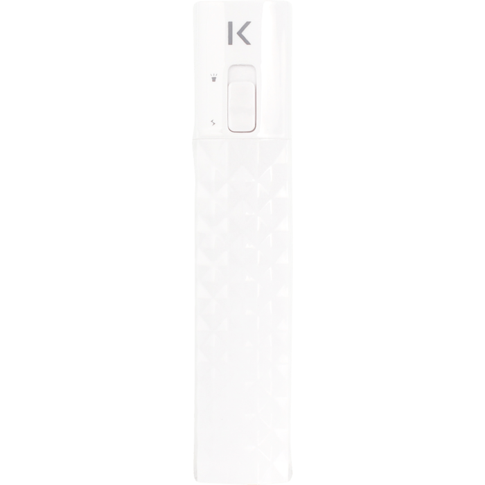 Lipstick Batterie Externe 2600 mAh, Blanc