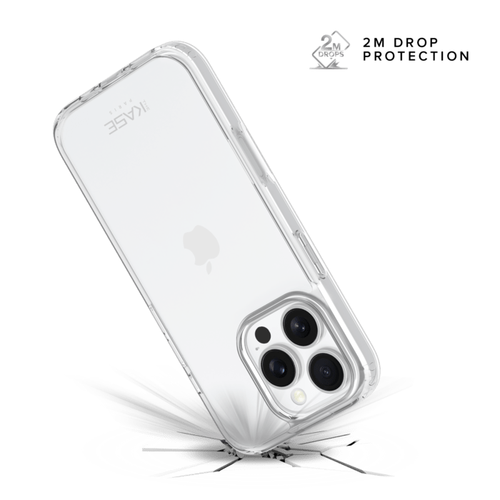 Coque hybride invisible fabriqu&eacute;e &agrave; 83 % de plastique recycl&eacute; pour Apple iPhone 16  Pro, transparente