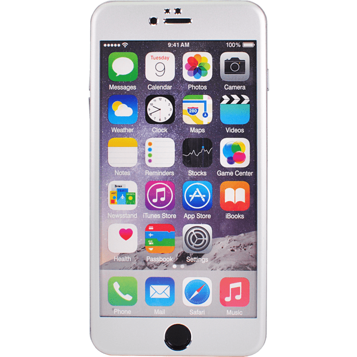 Protection d'&eacute;cran en Alliage de Titane et verre tremp&eacute; pour Apple iPhone 6 Plus/6s Plus, Argent