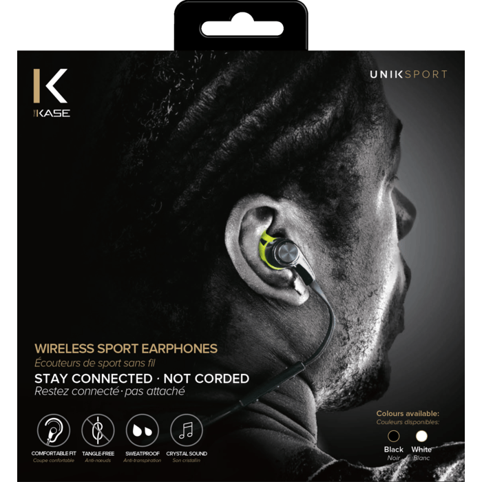 Ecouteurs Bluetooth Sport, Noir