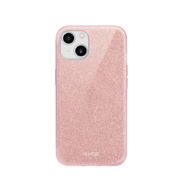 Coque slim pailletée étincelante pour Apple iPhone 13, Or Rose