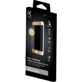 Case Full Coverage Tempered Glass Screen Protector for Apple iPhone 7, Gold
