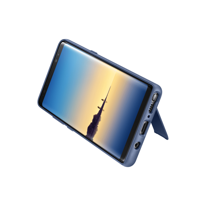 Coque renforc&eacute;e Stand Bleu fonc&eacute; pour Galaxy Note 8