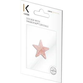 Sticker cristaux Swarovski® à roche ultra fine, Étoile ombre dorée